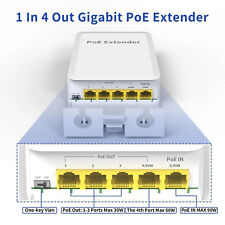 1xoutdoor 5 Port Gigabit Poe Switchextender Ieee 802.3 Afat Poe 1000m Outdoor