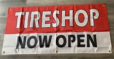 2x4 Ft Tire Shop Now Open Banner Sign -super Polyester Fabric-a3
