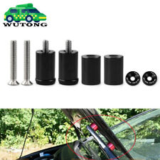 4x Car Hood Vent Spacer Riser Kit W Bolts For Engine Motor Swap Universal Black