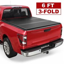 6ft 3 Fold Hard Fiberglass Truck Bed Tonneau Cover For 2005-2024 Nissan Frontier