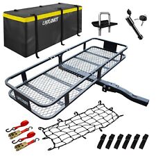 Lwturmrt Folding Hitch Mounted Cargo Carrier Luggage Basket Fits 2 Receiver