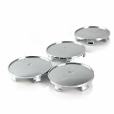 4pcs 68mm Universal Silver Chrome Alloy Abs Tyre Wheel Center Hub Caps Covers
