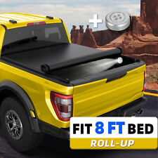 8ft Soft Roll Up Truck Tonneau Cover Wled For 2009-2014 Ford F150 Long Bed 1x