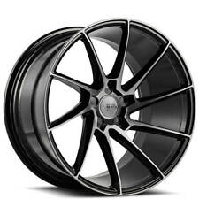 4 20 Staggered Savini Wheels Black Di Forza Bm15 Gloss Black Rims B12