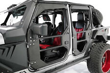 Fab Fours Jk1031-1 Rear Full Tube Doors - Fits 07-18 Jeep Wrangler Jku 4-door
