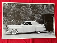 Big Vintage Car Picture. 1947 Lincoln Continental Convertible 12x18 Bw