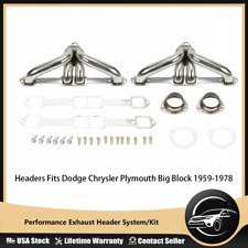 Shorty Exhaust Headers Fits Dodge Chrysler Plymouth Big Block 1959-1978 373440