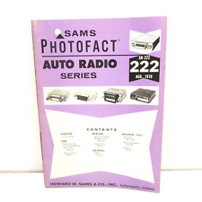 Sams Photofact Auto Radio Series 222 Audiovox Ford Mercury Universal 1976