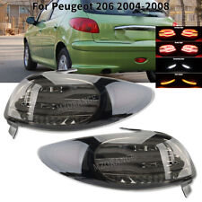 Leftright Led Tail Light For Peugeot 206 2004-2008 Rear Brake Lamps Smoked Lens