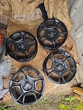 17 Fiat 500 Abarth Petal Alloy Wheels Black Will Need Refurb