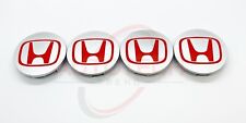 Set Of 4 Honda Silverred Wheel Rim Center Caps Logo 69mm2.75