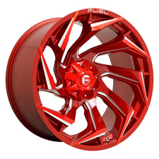 1 24 Inch Candy Red Wheel Rim Fuel Reaction 24x12 D75422205747 5x5 5x4.5 Lug