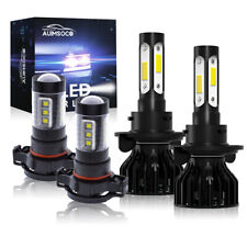 4pc Led Headlight Hilow Beam Fog Light Bulbs Kit For Jeep Gladiator 2020-2023