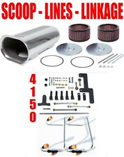 The Blower Shop 5510 4150 Dual Carb Supercharger Scoop Lines W Linkage Kit