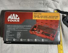 Mac Tools 123-pc. Mac-grip Ratcheting 14 Hex Bit Screwdriver Set