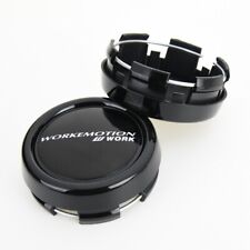 4 Pcs 79 Mm Black Silver Alloy Wheel Center Caps Rim Hub Caps For Work Emotion