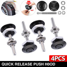 4pcs Quick Release Hood Push Button Bonnet Pins Lock Clip Car Bumper Latch Kit