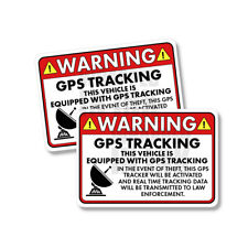 Vehicle Gps Tracking Warning Law Enforcement Funny Sticker Decal 2 Pack 5