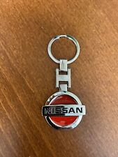 Nissan Logo Emblem 3d Logo Metal Double Sided Key Chain Keyring Red