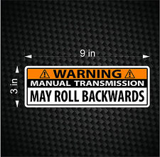 Warning Bumper Sticker Stick Shift Manual Transmission Car Vinyl Jdm Decal Roll