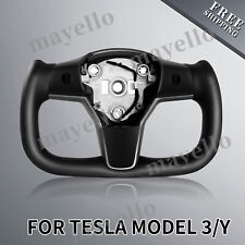 For Tesla Model 3y 2017-2023 Personalized Yoke Steering Wheel W Heating Nappa