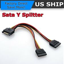 Sata Power 15 Pin Y Splitter Cable Adapter Male To Female For Hdd Hard Drive