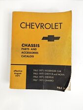 Chevrolet Gm Nova Chevelle Camaro 1965-1971 Chassis Parts Accessories Catalog