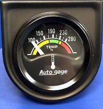 Auto Meter Autogage 2355 Black Gauge Consol Electric Water Temperature 1 12