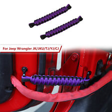 2x Door Limit Stopper Rope Strap Bandage For Jeep Wrangler Yj Tj Jk Purple Parts