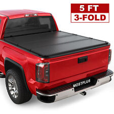 3 Fold 5ft Hard Truck Bed Tonneau Cover For 2015-2024 Chevy Colorado Gmc Canyon