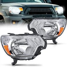 Headlights Assembly Lamp Amber Corner Clear Len For 2012-2015 Toyota Tacoma Pair