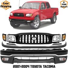 Front Bumper Grille Assembly Paintable Kit For 2001-2004 Toyota Tacoma