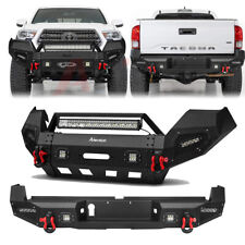Aaiwa For 2016-2023 Toyota Tacoma Front Rear Bumper Wwinch Plate Led Lights