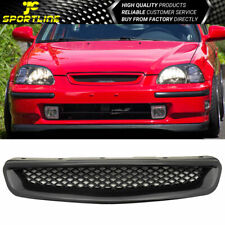 Fits 96-98 Honda Civic T-r Style Abs Black Front Hood Grille Grills