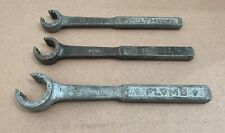 Vintage Plomb Pebbled Handle Flare Nut Wrenches 1 34 58 Usa Made Proto