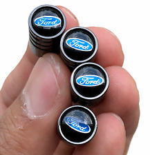 Ford Tire Valve Stem Caps Truck Car Universal Fitting Blue