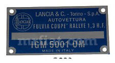 Lancia Fulvia Coupe Rallye 1.3 H.f. Id Plate New
