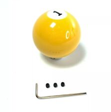Pool Ball Gear Shift Knob Solids Yellow Number 1