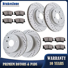 Front Rear Brake Rotors Pads For Nissan Maxima 2009-2019 Drilled Slotted Brakes