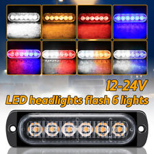 4pcs 6 Led Strobe Light Bar Car Truck Warn Led Light 12v 24v 16 Flashing Mode Us