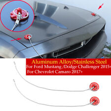 Red Engine Hood Racing Pin Locking For Ford Mustang Dodge Challenger 15 Camaro