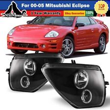 For 00-05 Mitsubishi Eclipse Dual Projector Led Halo Headlights - Blackclear
