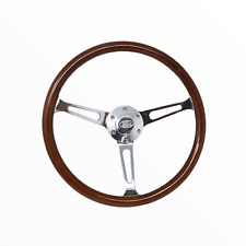 380mm 15 Grant Classic Nostalgia Style Wood Grain 3 Spoke Steering Wheel Ford