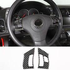 Carbon Fiber Steering Wheel Button Trim For Corvette C6 Z06 2005-13 Decorate Kit
