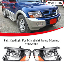 Left Right Pair Head Lamps Headlights For Mitsubishi Pajero Montero 2000-2006