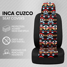 Blue Aztec Suv Seat Covers - Geometric Front Seat Cover Pair Sideless