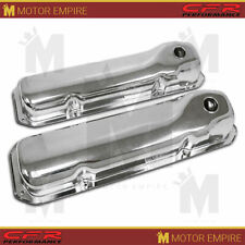 For 1969-1982 Ford Small Block 351c 351m 400m Boss 302 Steel Valve Covers Chrome