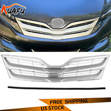Kuafu Abs Silver Front Upper Grille Grill Fits Toyota Venza 2013 2014 2015 2016