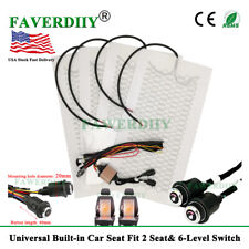 Universal 12v Car Seat Heater Kit Fit 2 Seat Car Seat Heating Pad Carbon Fiber
