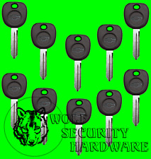 Lot Of Ten 10 Chevy Bowtie Logo Uncut Key Blank Black Plastic Head
